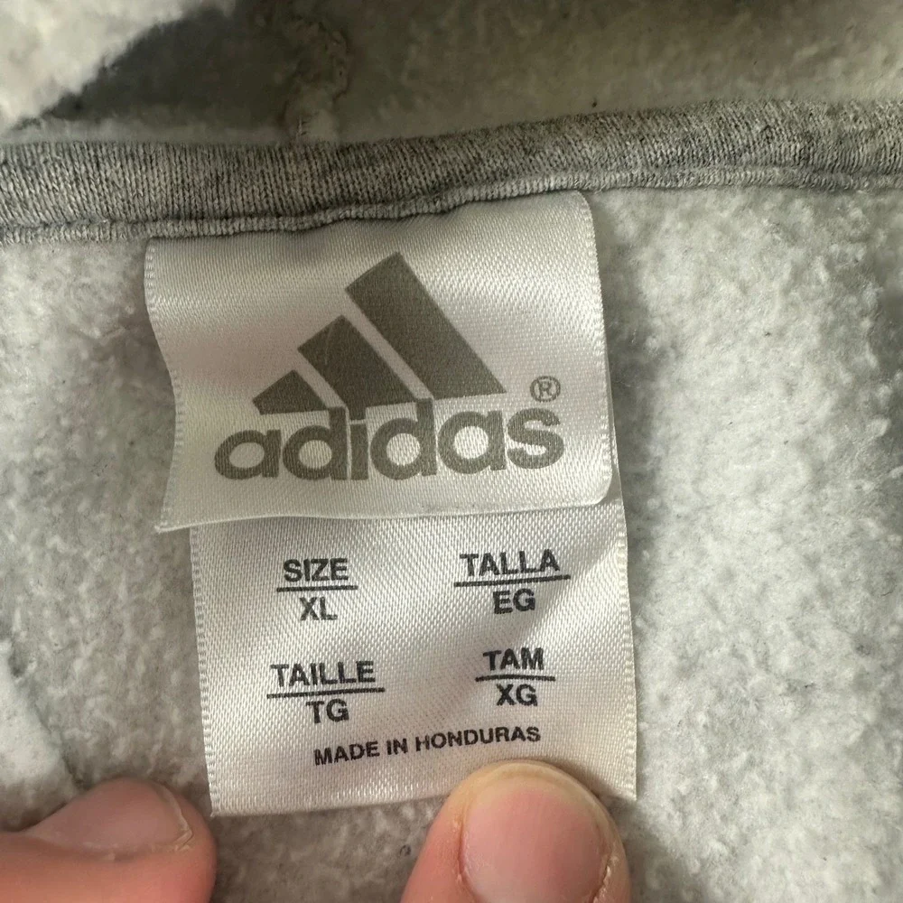 Adidas Mens 3XL Gray Hoodie Impossible is Nothing‎ Pullover Sweatshirt